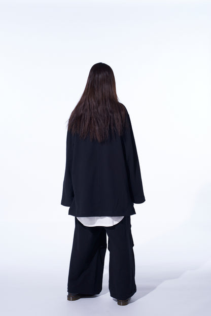 FRENCH TERRY TUCKED PANTS