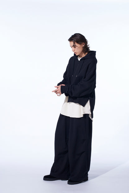 FRENCH TERRY TUCKED PANTS