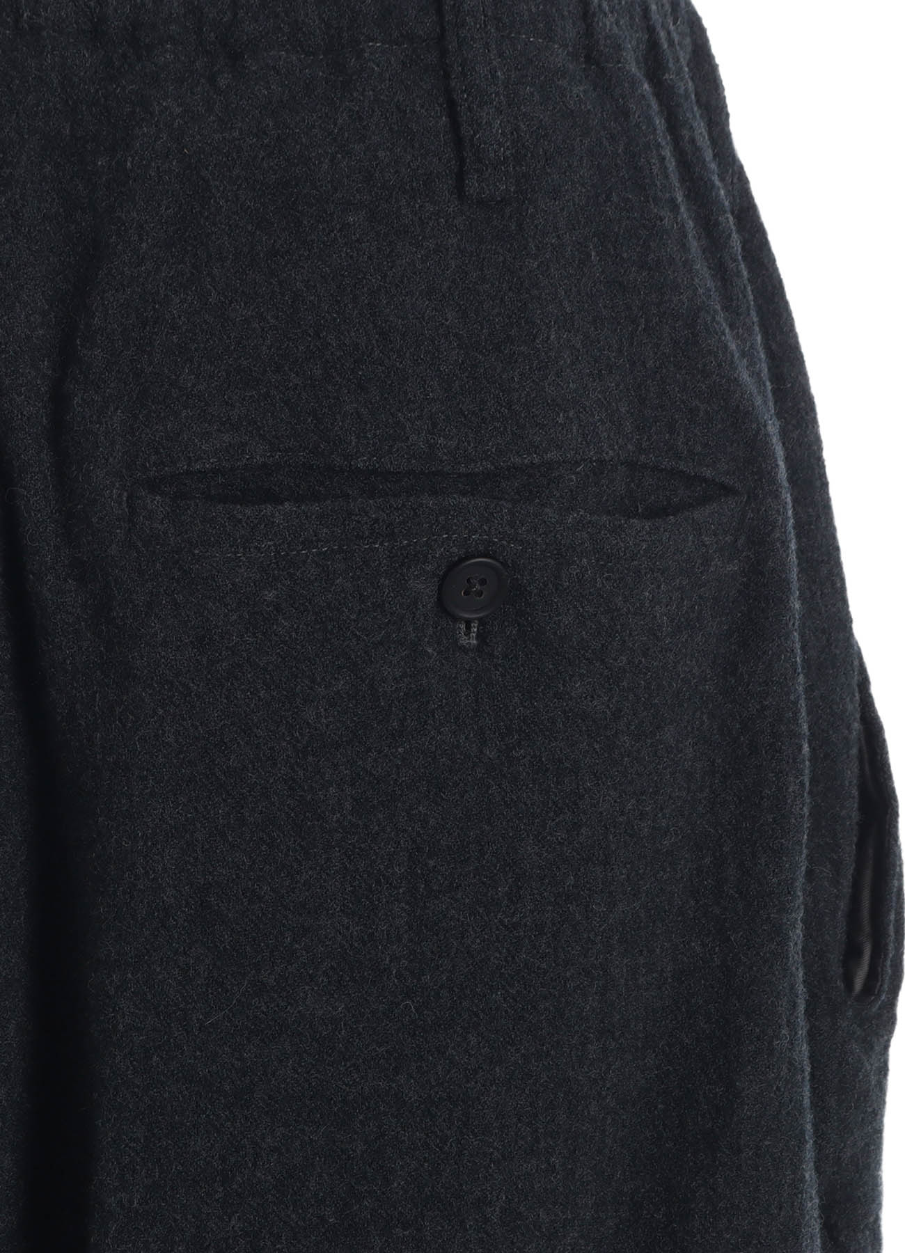 WOOL GAUZE KNEE TUCK PANTS