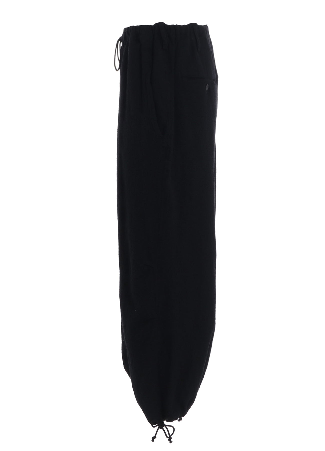 WOOL GAUZE KNEE TUCK PANTS