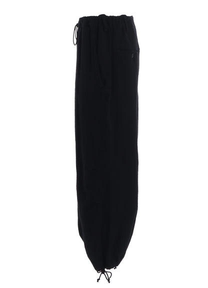 WOOL GAUZE KNEE TUCK PANTS