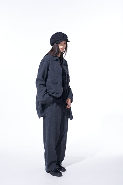 WOOL GAUZE ELASTIC PANTS