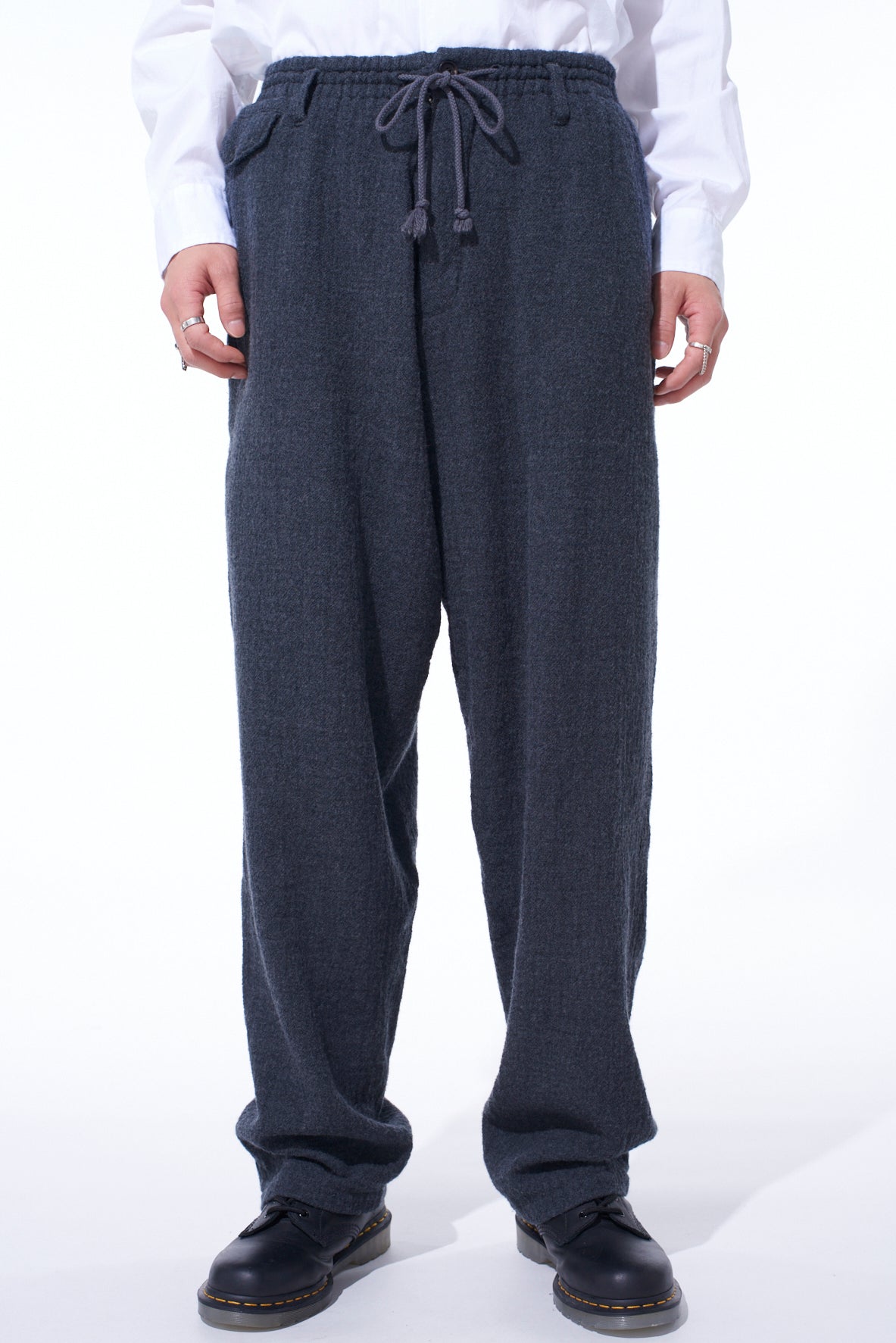 WOOL GAUZE ELASTIC PANTS – THE SHOP YOHJI YAMAMOTO