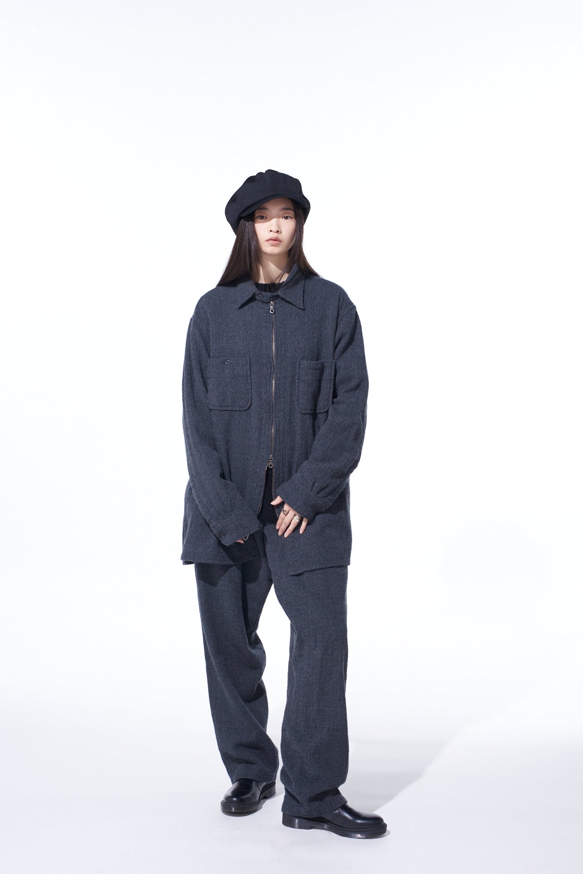 WOOL GAUZE ELASTIC PANTS