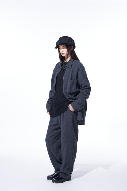 WOOL GAUZE ELASTIC PANTS