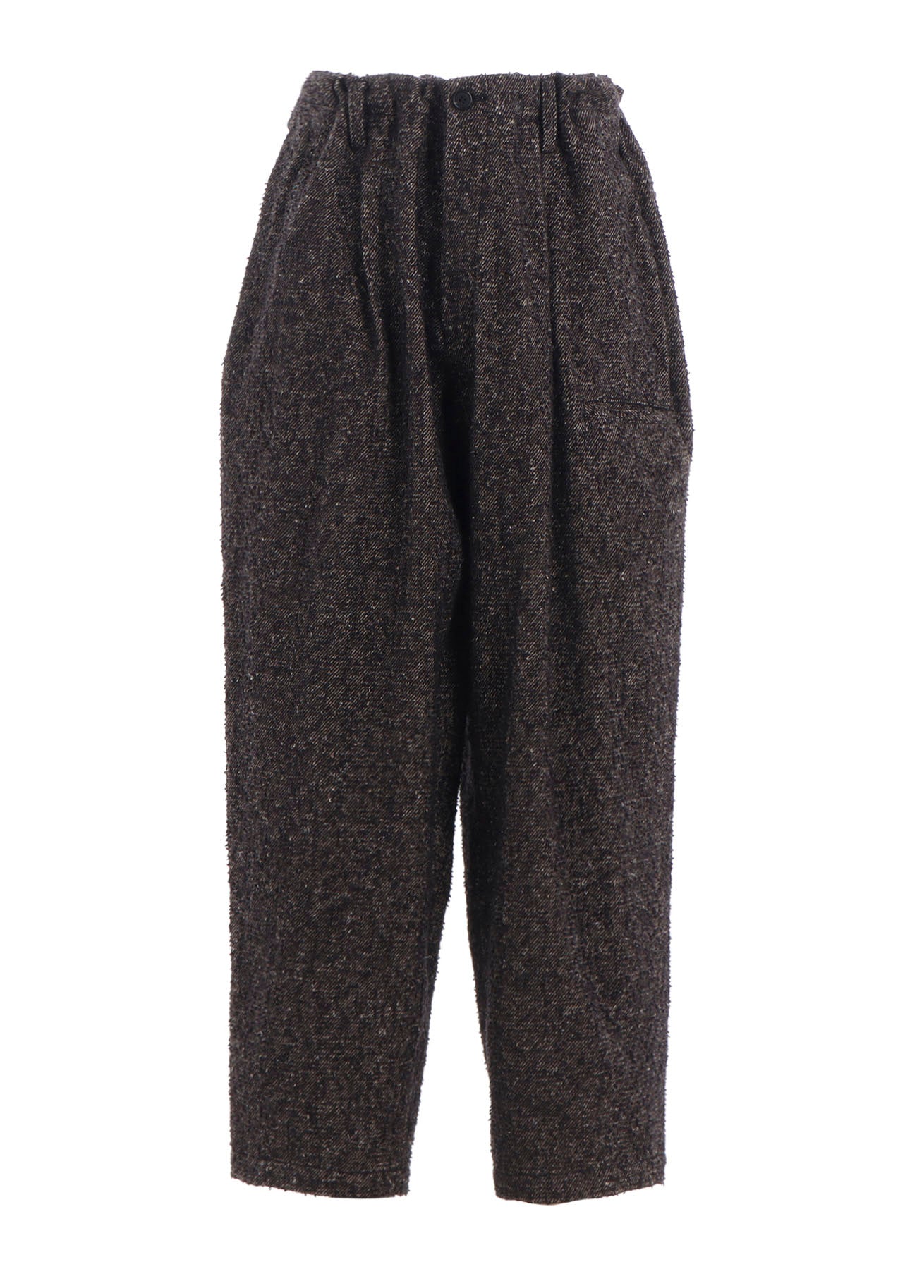 BRUSHED TWILL NEEDLE PUNCH TAPERED PANTS