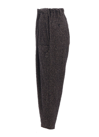 BRUSHED TWILL NEEDLE PUNCH TAPERED PANTS