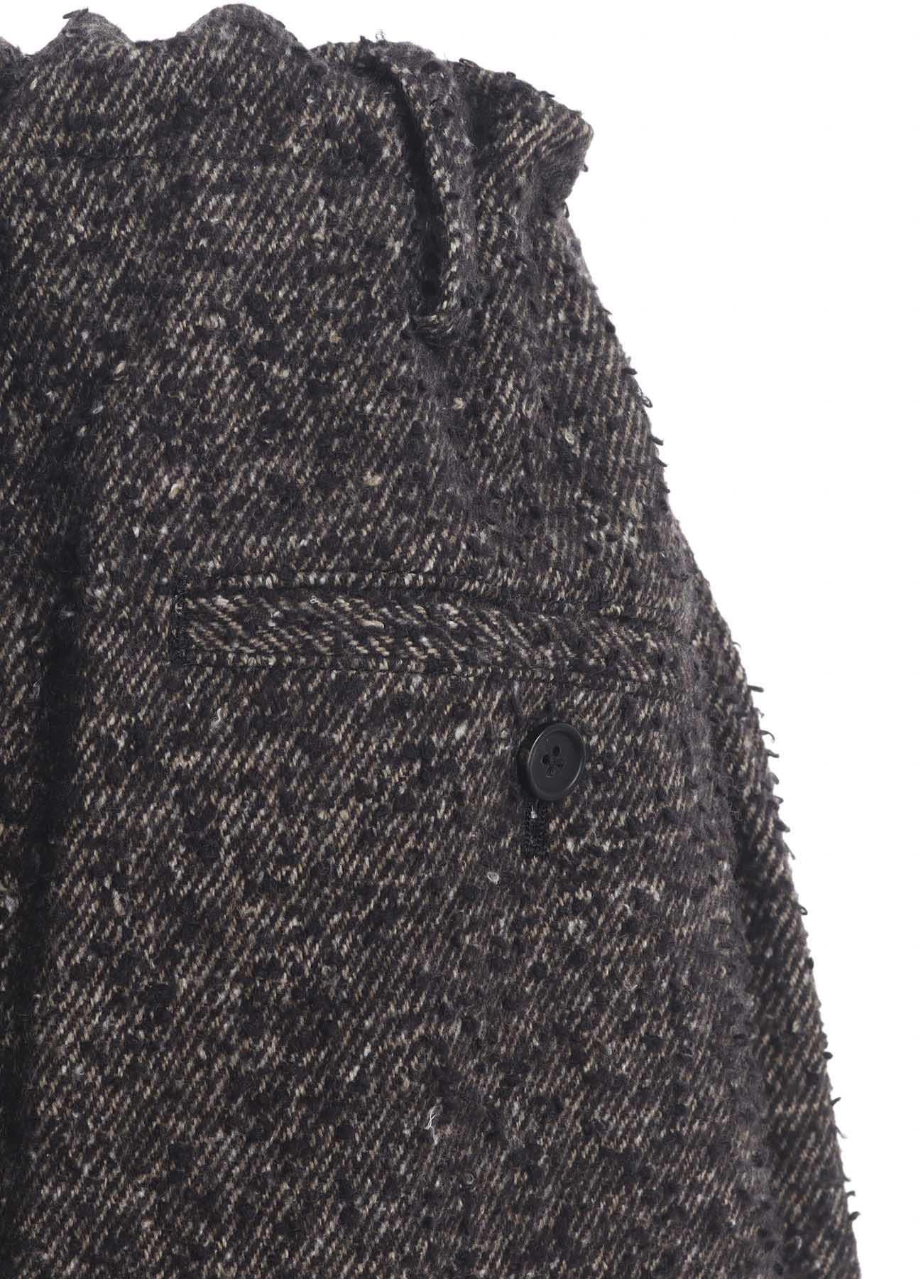 BRUSHED TWILL NEEDLE PUNCH TAPERED PANTS