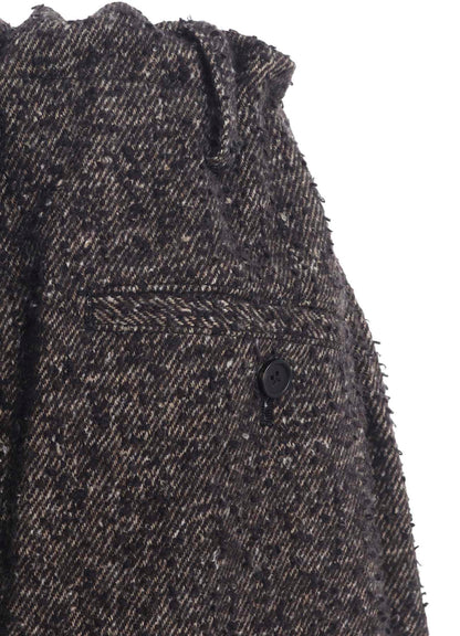 BRUSHED TWILL NEEDLE PUNCH TAPERED PANTS