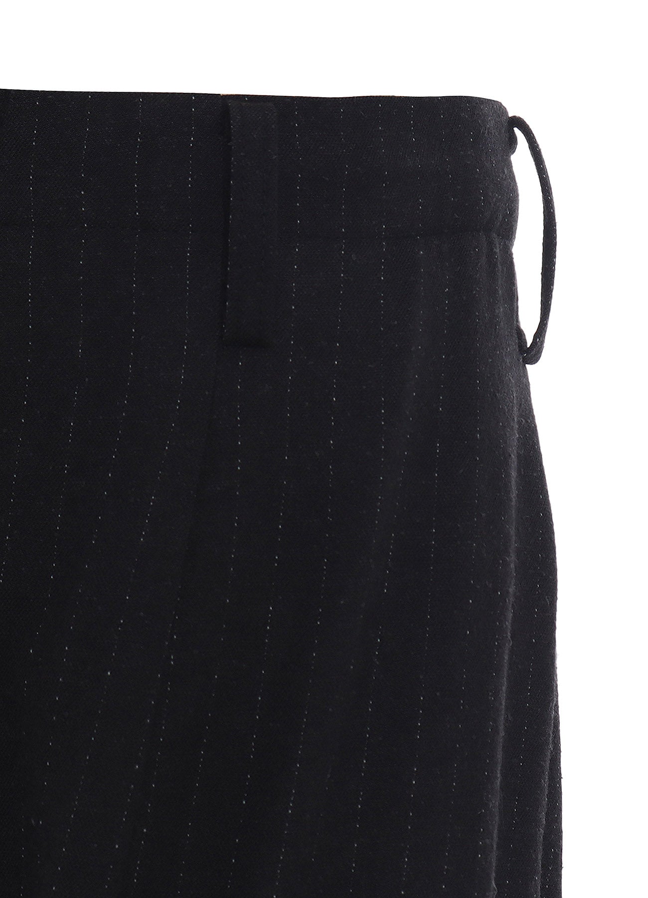 STRIPED SILK ANGORA WOOL TAPERED PANTS