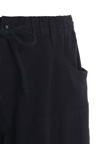 TWILL TERRY MIX DOUBLE-KNEE SWEATPANTS