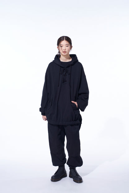 TWILL TERRY MIX DOUBLE-KNEE SWEATPANTS