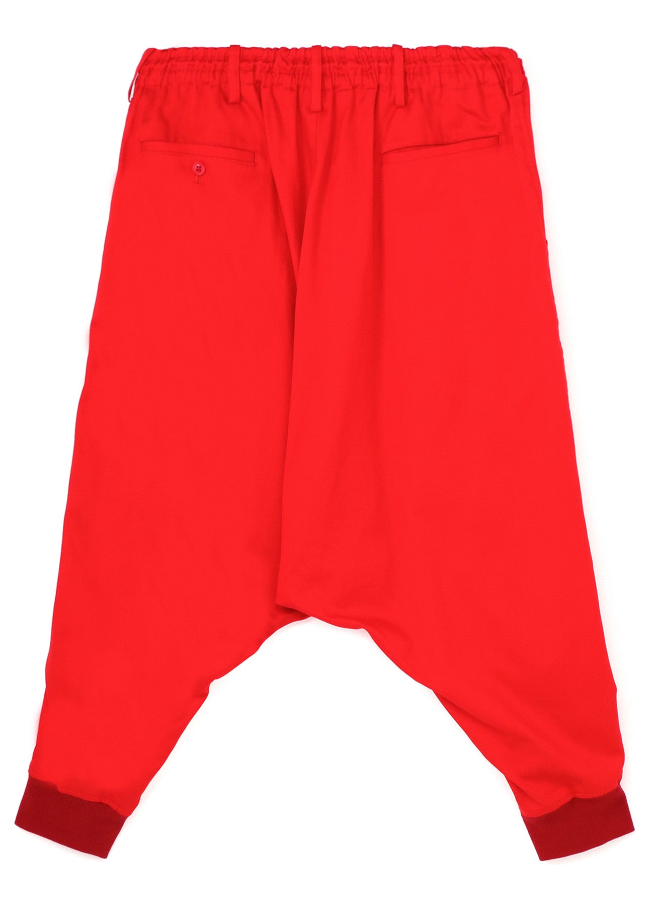 COTTON TWILL HEM RIB BALLOON SARUEL PANTS