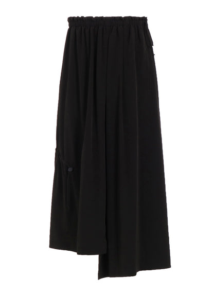CREPE de CHINE SHIRRING DRAPE SKIRT