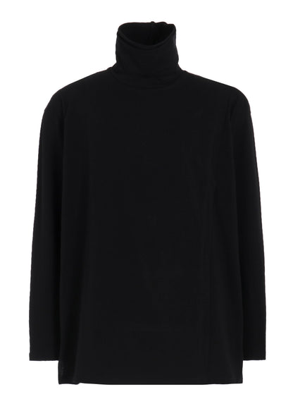 30/COTTON JERSEY LAYERED FRONT TURTLENECK LONG T-SHIRT