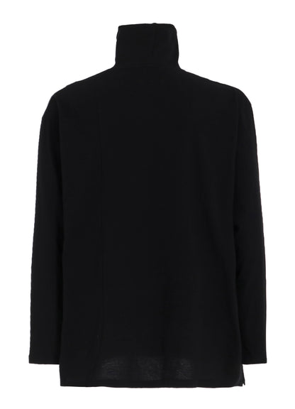 30/COTTON JERSEY LAYERED FRONT TURTLENECK LONG T-SHIRT