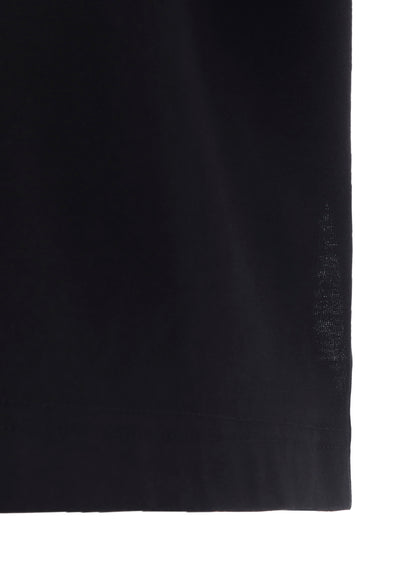 COTTON JERSEY FABRIC SWITCH L/S DRAPED T-SHIRT