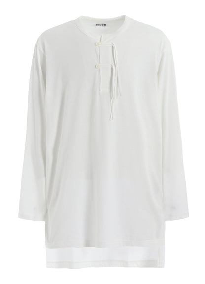 30/COTTON JERSEY HENLEY NECK T-SHIRT