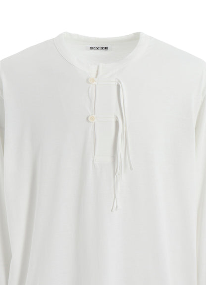 30/COTTON JERSEY HENLEY NECK T-SHIRT