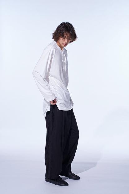 30/COTTON JERSEY HENLEY NECK T-SHIRT