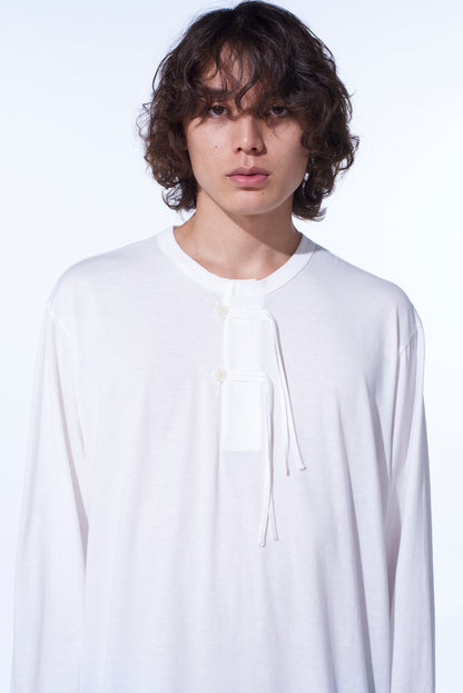 30/COTTON JERSEY HENLEY NECK T-SHIRT