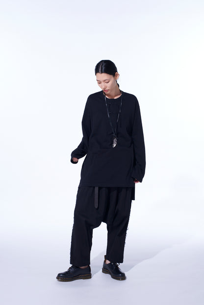 30/COTTON JERSEY HENLEY NECK T-SHIRT