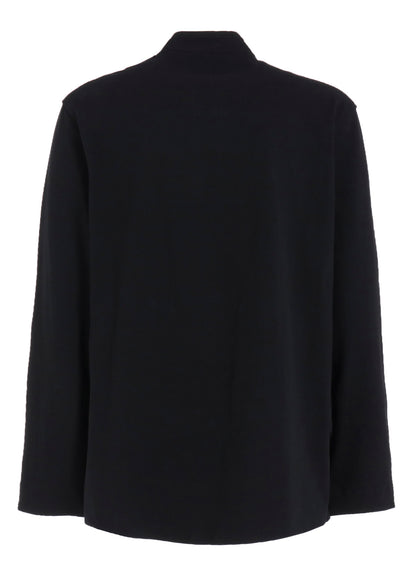COTTON JERSEY STAND COLLAR DOUBLE JACKET