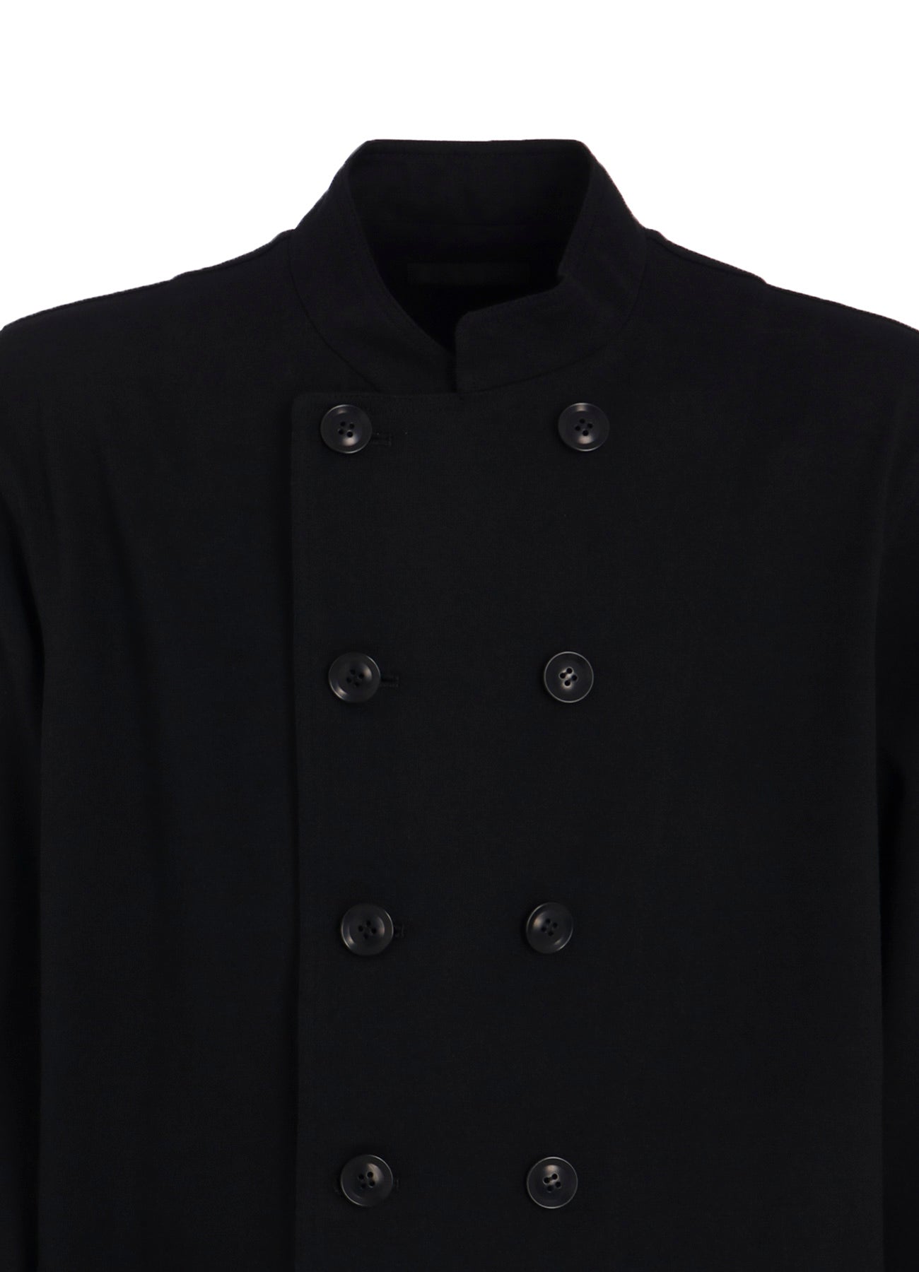 COTTON JERSEY STAND COLLAR DOUBLE JACKET