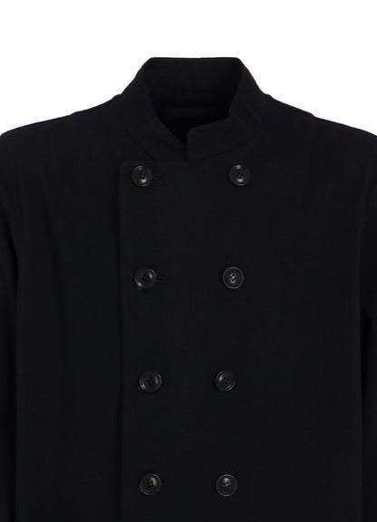 COTTON JERSEY STAND COLLAR DOUBLE JACKET