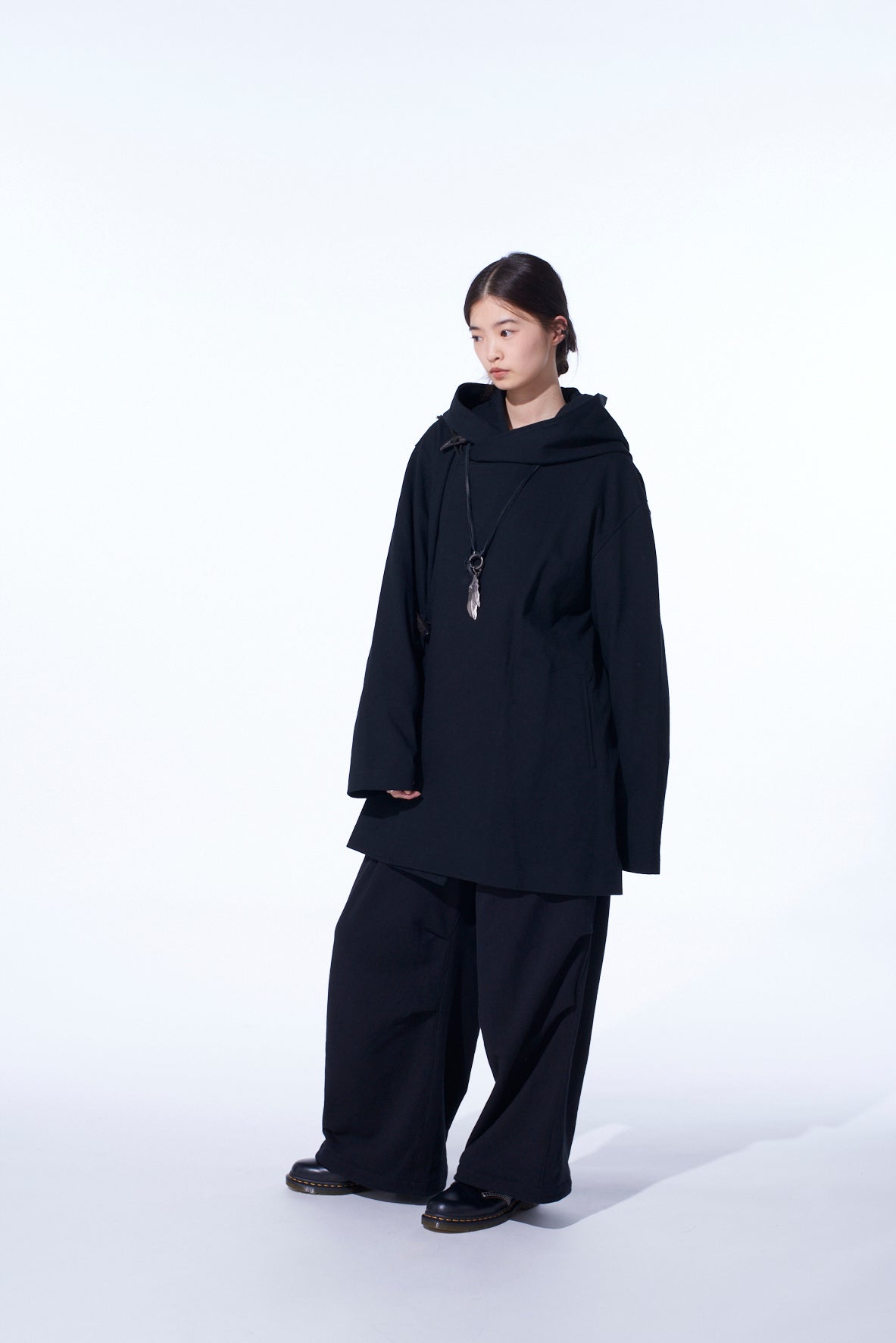 COTTON JERSEY TOGGLE DOUBLE ROBE