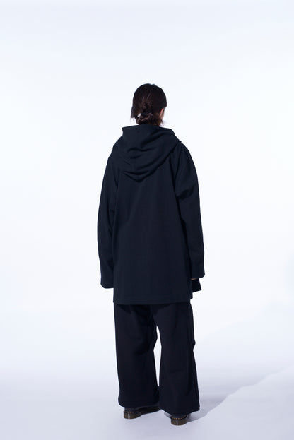 COTTON JERSEY TOGGLE DOUBLE ROBE