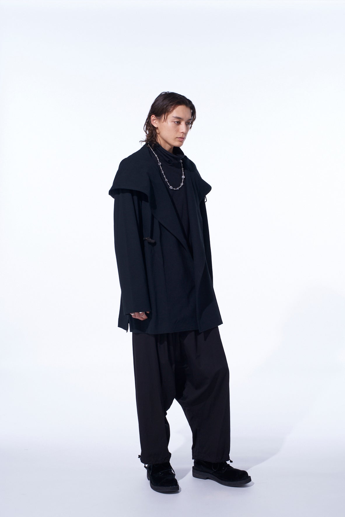 COTTON JERSEY TOGGLE DOUBLE ROBE
