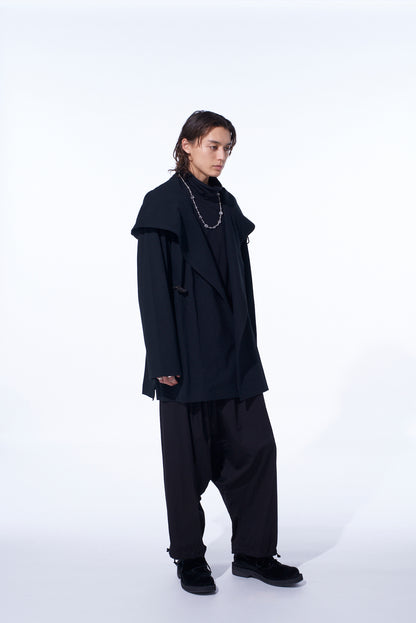 COTTON JERSEY TOGGLE DOUBLE ROBE
