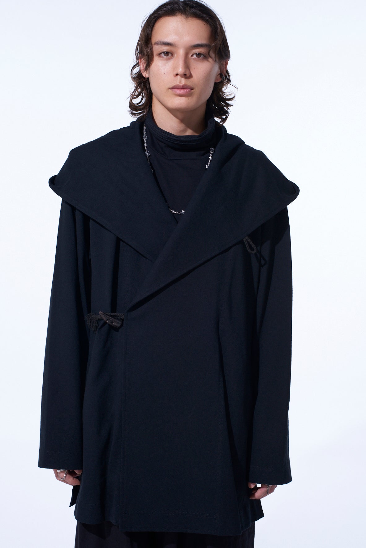 COTTON JERSEY TOGGLE DOUBLE ROBE