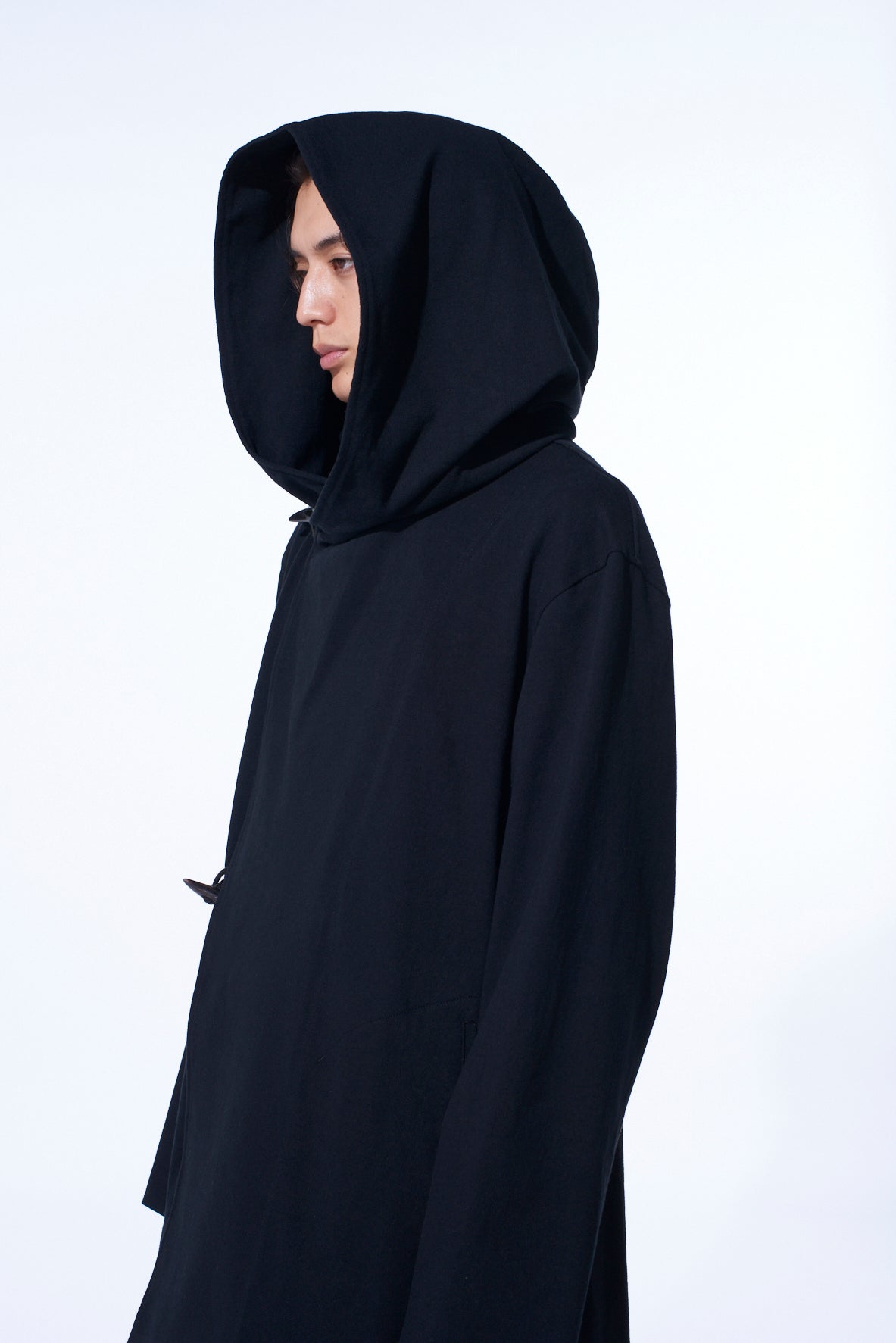 COTTON JERSEY TOGGLE DOUBLE ROBE – THE SHOP YOHJI YAMAMOTO