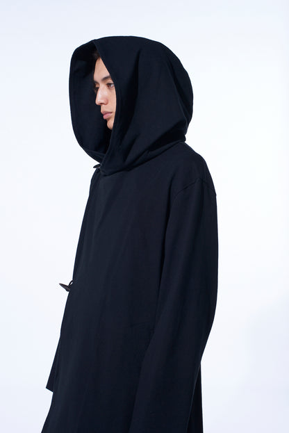 COTTON JERSEY TOGGLE DOUBLE ROBE