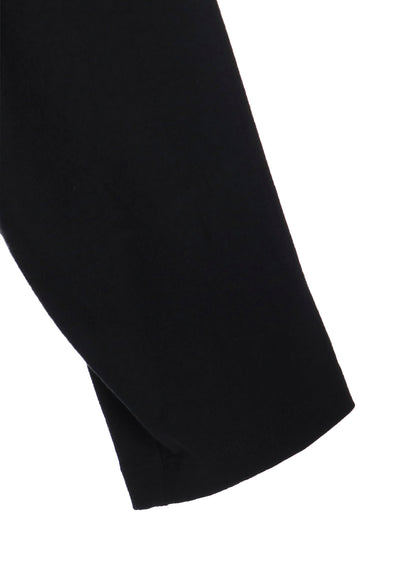COTTON JERSEY NO-COLLAR LOOP CARDIGAN