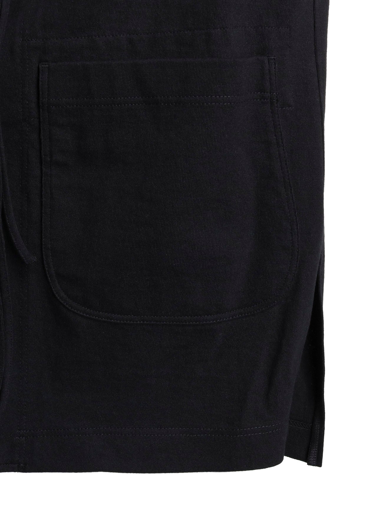 COTTON JERSEY NO-COLLAR LOOP CARDIGAN