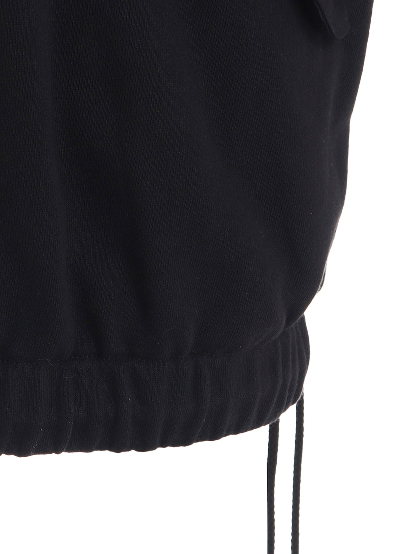 TWILL TERRY MIX OVERSIZED LACE-UP HOODIE