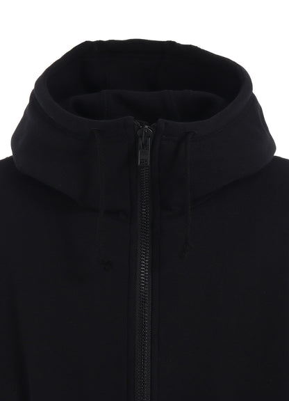 TWILL TERRY MIX ZIP-UP HOODIE WITH UTILITY SLEEVE POCKET