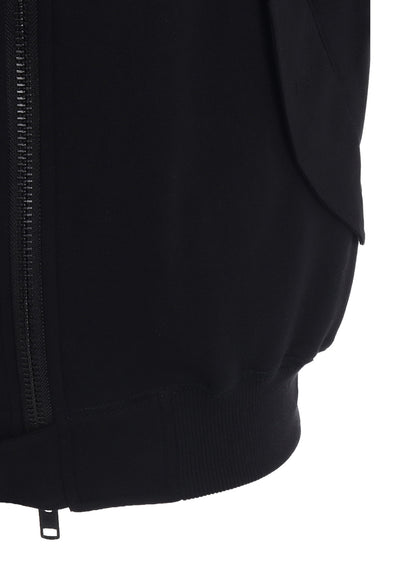 TWILL TERRY MIX ZIP-UP HOODIE WITH UTILITY SLEEVE POCKET
