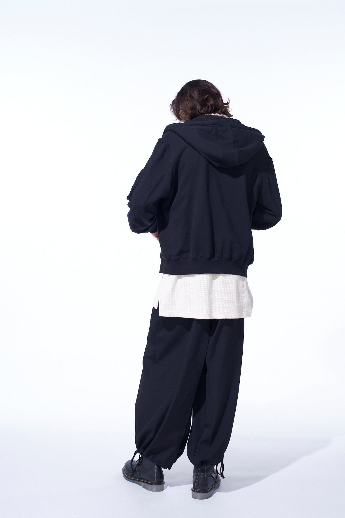 TWILL TERRY MIX ZIP-UP HOODIE WITH UTILITY SLEEVE POCKET – THE
