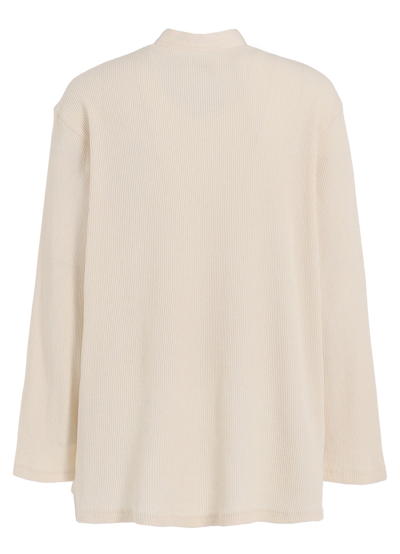 16/THERMAL WAFFLE COMBINATON STAND COLLAR T-SHIRT