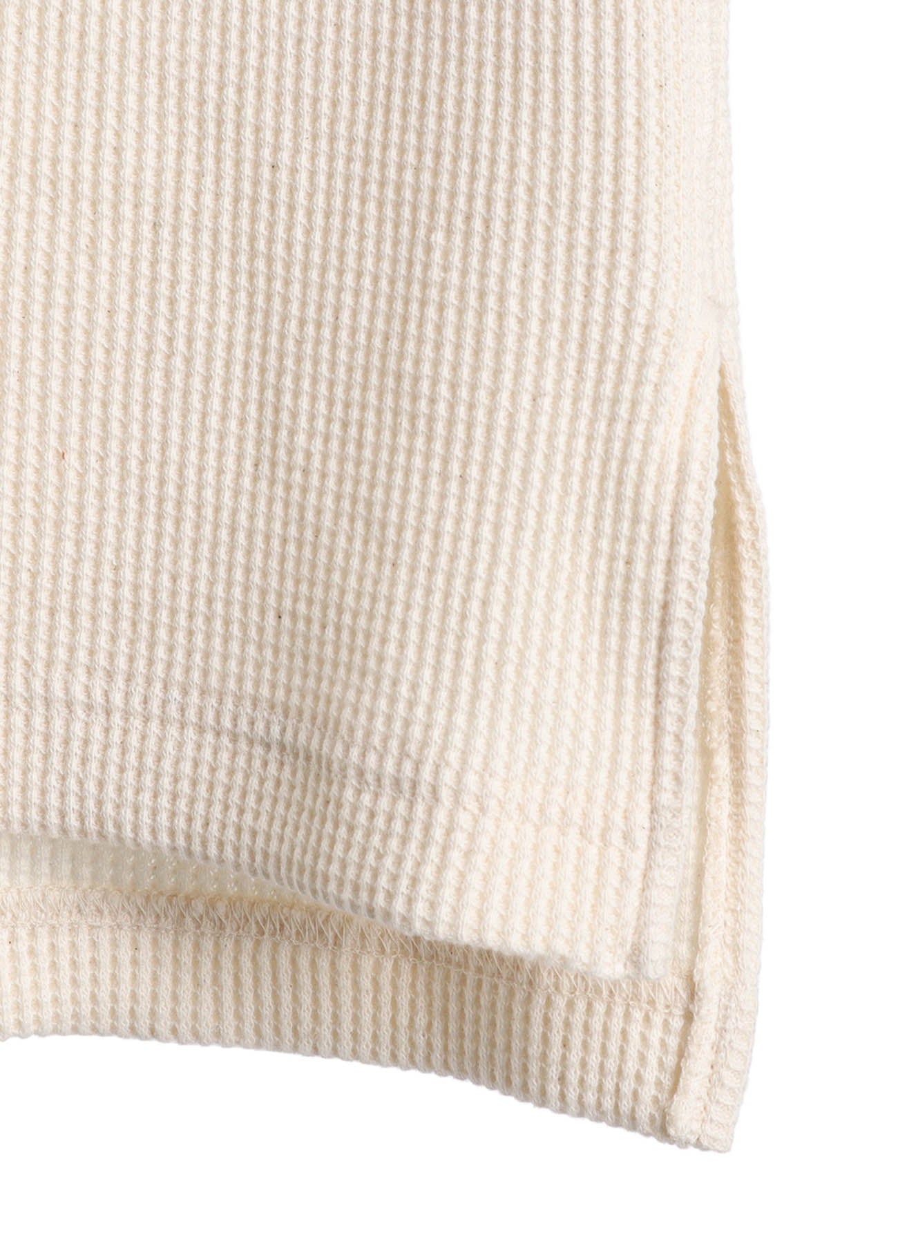 16/THERMAL WAFFLE COMBINATON STAND COLLAR T-SHIRT