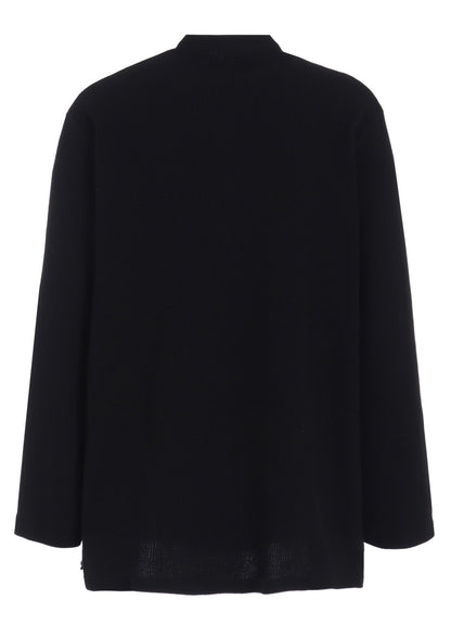 16/THERMAL WAFFLE COMBINATON STAND COLLAR T-SHIRT