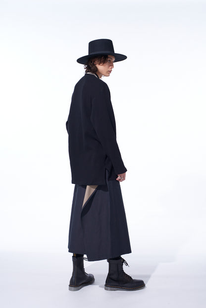 16/THERMAL WAFFLE COMBINATON STAND COLLAR T-SHIRT