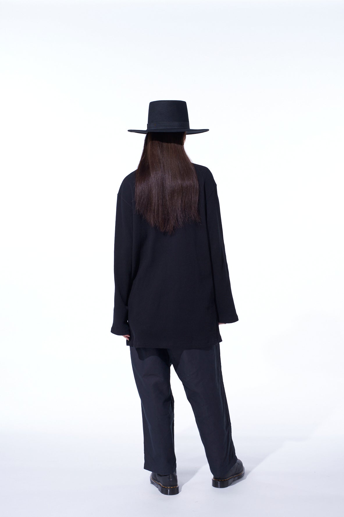 16/THERMAL WAFFLE COMBINATON STAND COLLAR T-SHIRT