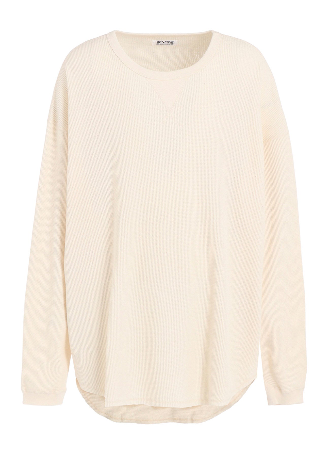 16/THERMAL WAFFLE GUSSET OVERSIZED T-SHIRT
