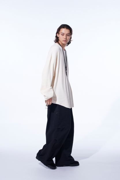 16/THERMAL WAFFLE GUSSET OVERSIZED T-SHIRT