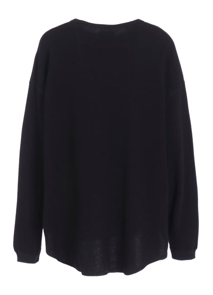 16/THERMAL WAFFLE GUSSET OVERSIZED T-SHIRT